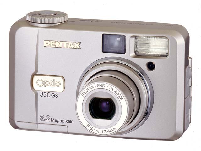 ペンタックス、320万画素3倍ズーム機「オプティオ330GS」