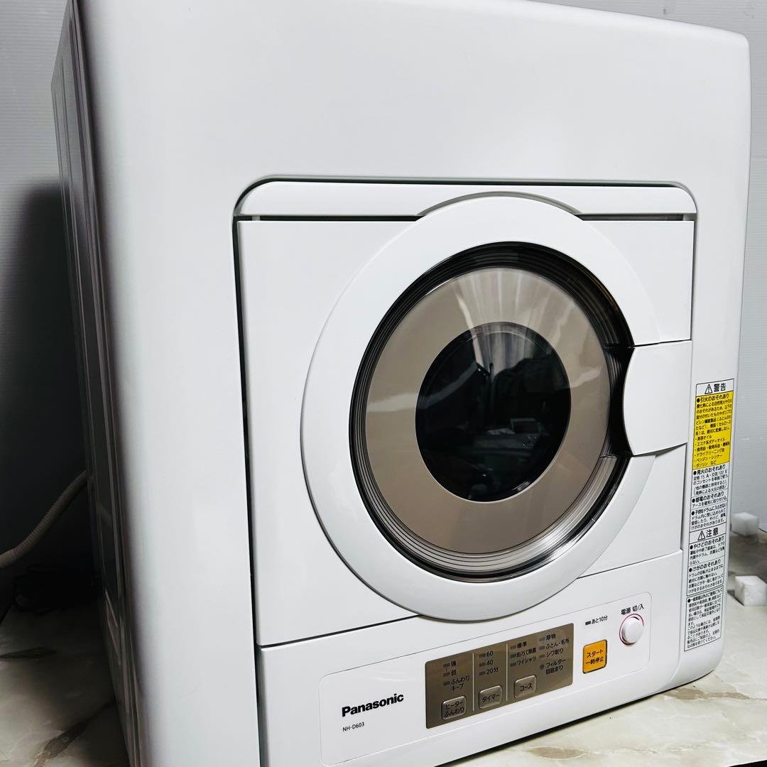 【良品】 パナソニック 衣類乾燥機 6kg NH-D603 2020年製 Panasonic（パナソニック） NH-D603-W 衣類乾燥機 6.0kg 左右開き対応